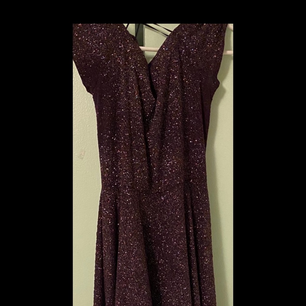 Purple Sparkly High Low